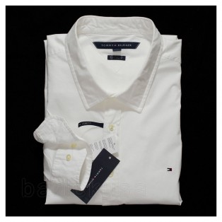 Tommy Hilfiger Biala Koszula Meska Stretch